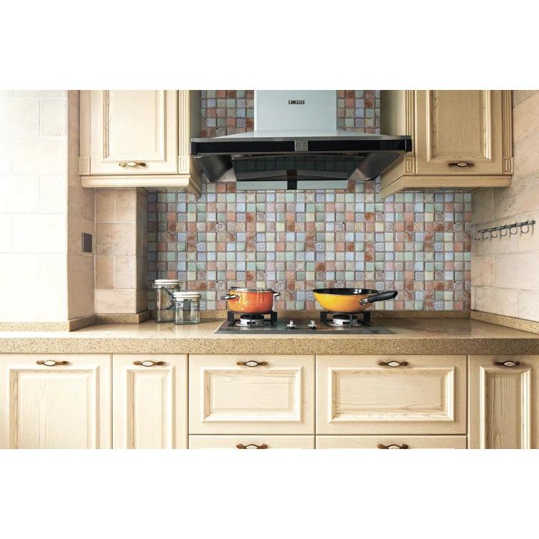 Supreme Tile Classic Roman 11.82 in. x 11.82 in. Squares Glossy Glass Mosaic Tile