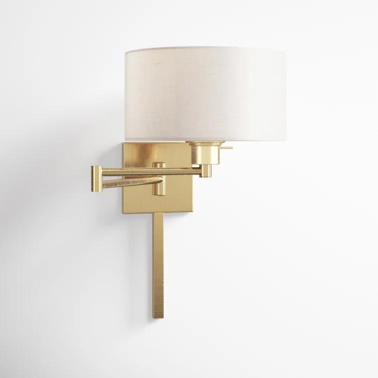 Kevyn Single Light Steel Dimmable Swing Arm Sconce