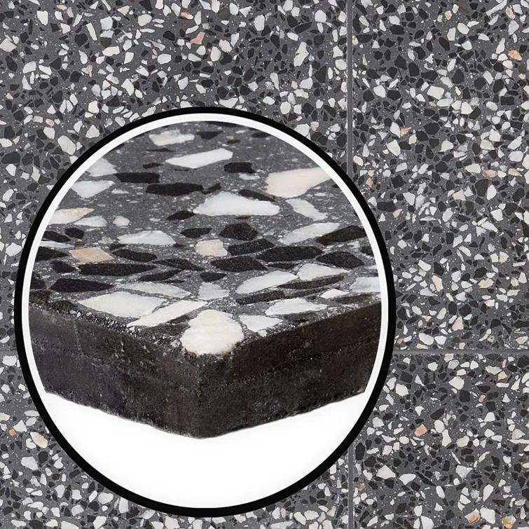 Durham 16.14 in. x 16.14 in. Polished Terrazzo Floor and Wall Tile (3.61 Sq. Ft. / Case)