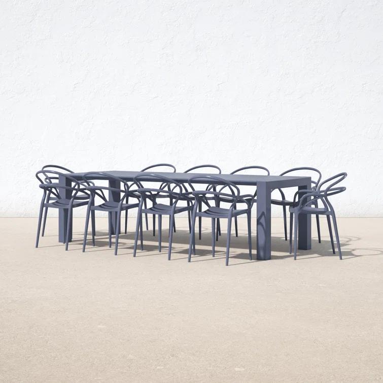 Comet 118'' Rectangular 10 - Person Outdoor Dining Set