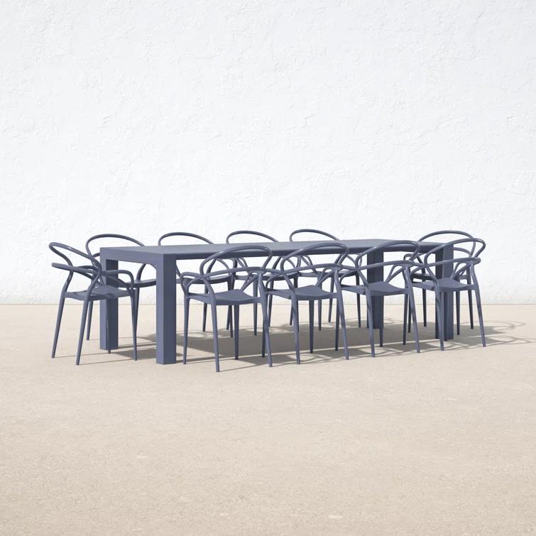 Comet 118'' Rectangular 10 - Person Outdoor Dining Set