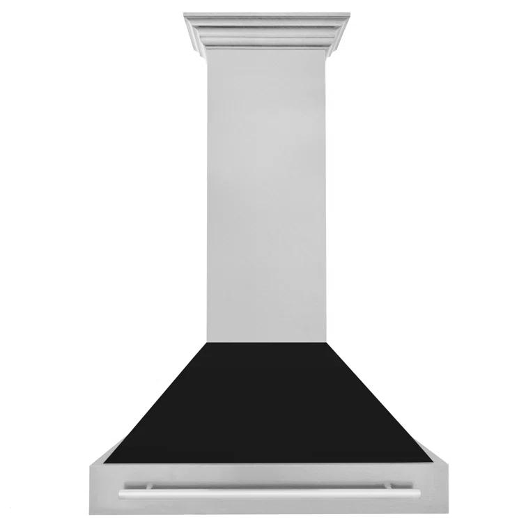 ZLINE ZLINE 36 in. Designer Series Satin Stainless Steel Convertible Vent Wall Mount Range Hood 8KBS-36