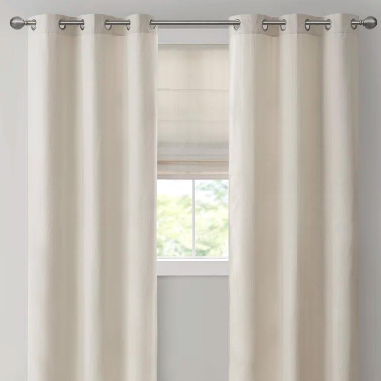 Galen Basketweave Cordless Room Darkening Single Roman Shade