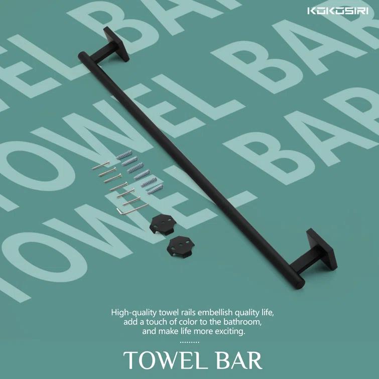 24" Bathroom Towel Bar Wall Mounted