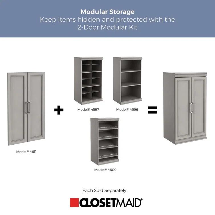 Modular Storage 21.38" W Shoe Shelf Unit with 4 Shelves