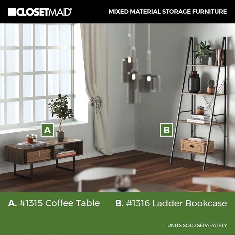 ClosetMaid Industrial 4-Tier Ladder Bookcase