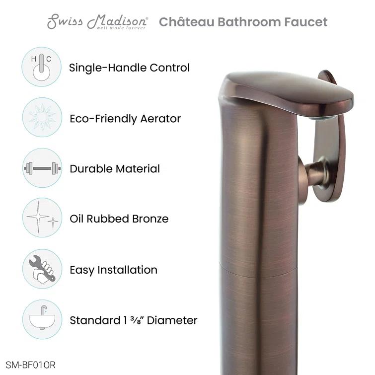 Château Single Hole, Single-Handle, High Arc Bathroom Faucet
