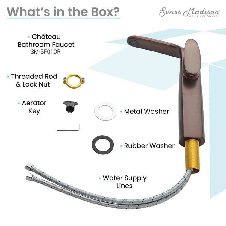 Château Single Hole, Single-Handle, High Arc Bathroom Faucet