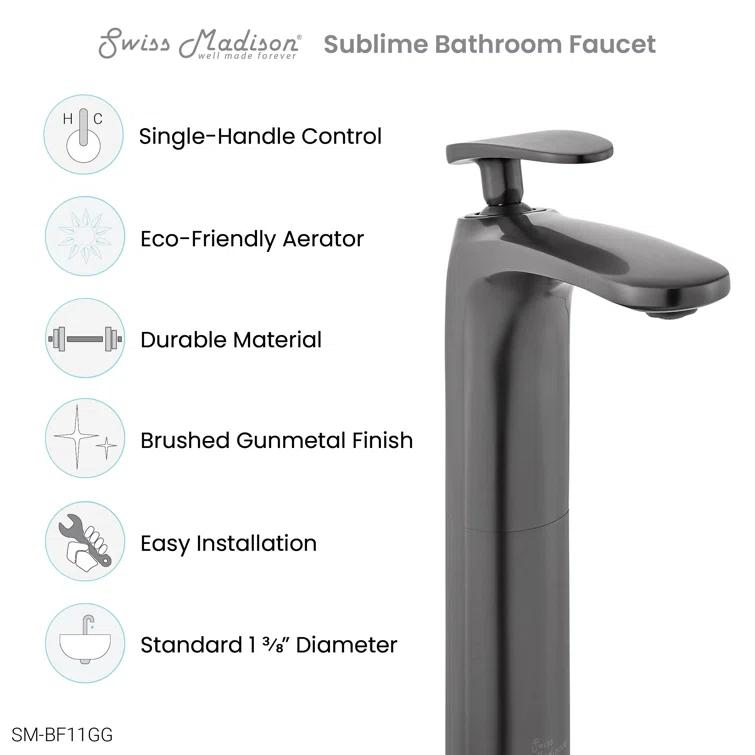 Sublime Single Hole, Single-Handle, Bathroom Faucet