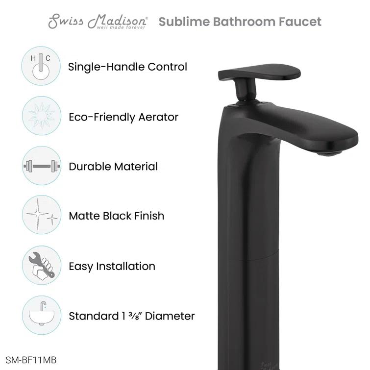 Sublime Single Hole, Single-Handle, Bathroom Faucet