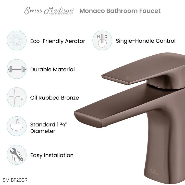 Monaco Single Hole, Single-Handle, Bathroom Faucet