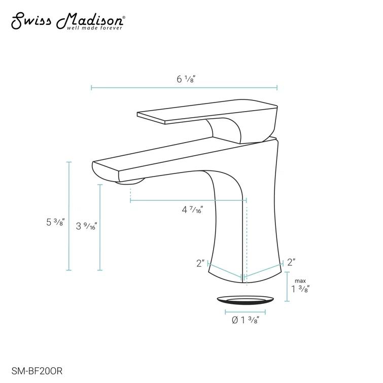 Monaco Single Hole, Single-Handle, Bathroom Faucet