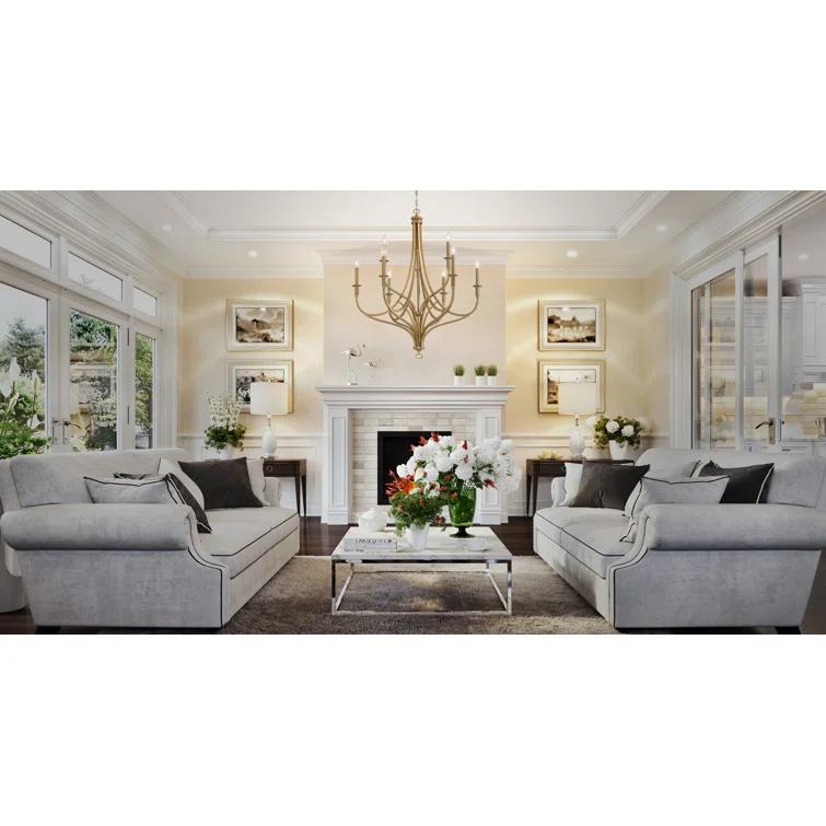 Minka Lavery Brushed Honey Gold Chandelier 34" Wide Modern 9-Light Fixture for Dining Room House Foyer Kitchen Entryway Bedroom