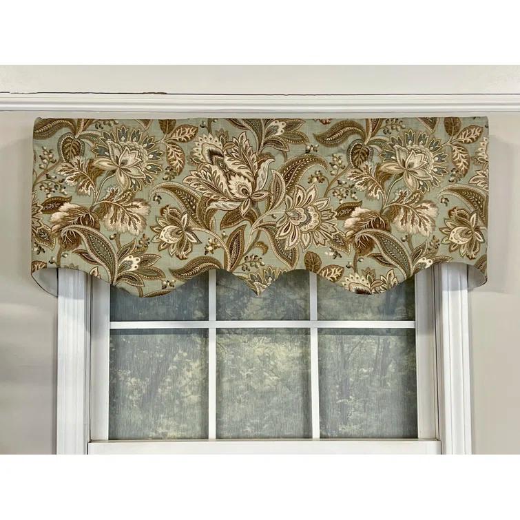 Valdosta Regal Style All Season 3" Rod Pocket Valance 50" x 17" Mist by RLF Home