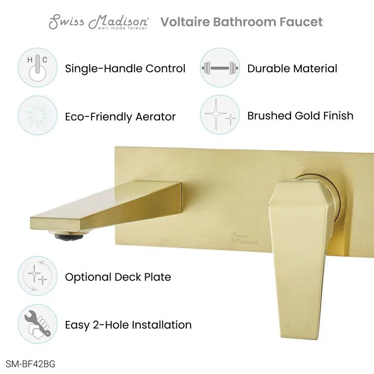 Voltaire Single-Handle, Wall-Mount, Bathroom Faucet