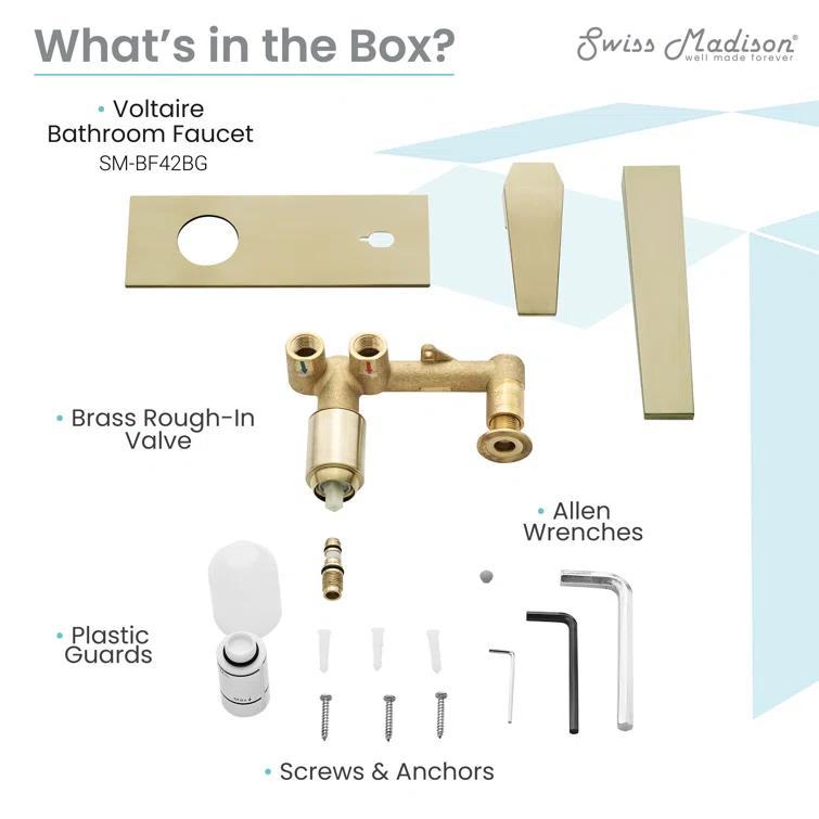Voltaire Single-Handle, Wall-Mount, Bathroom Faucet