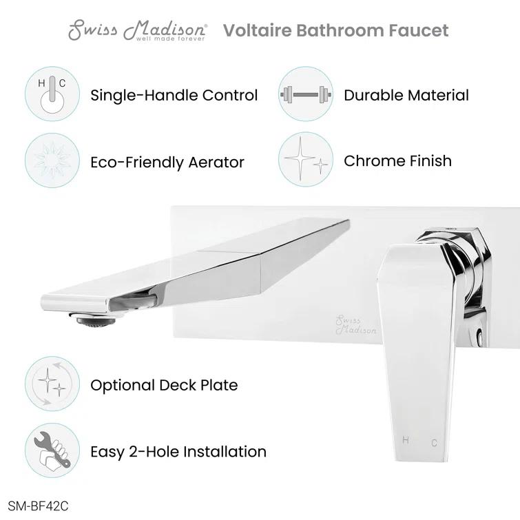 Voltaire Single-Handle, Wall-Mount, Bathroom Faucet