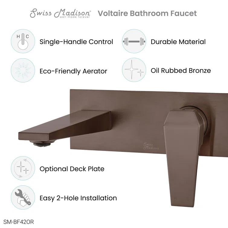 Voltaire Single-Handle, Wall-Mount, Bathroom Faucet