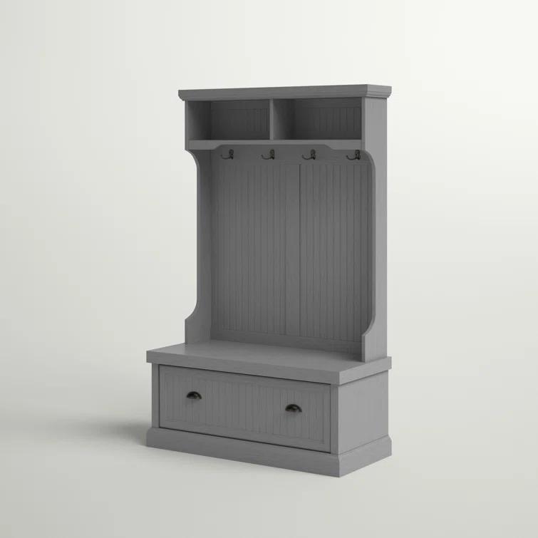 Seaside Hall Tree 40'' Wide with Bench and Shoe Storage