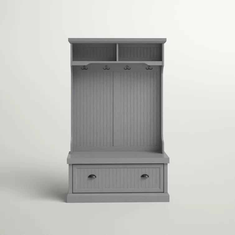 Seaside Hall Tree 40'' Wide with Bench and Shoe Storage