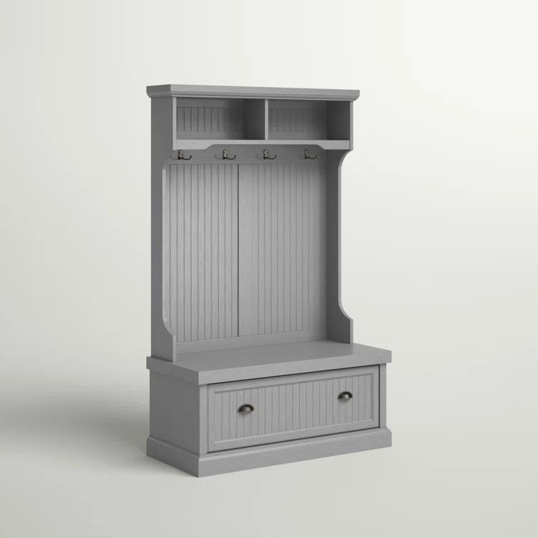 Seaside Hall Tree 40'' Wide with Bench and Shoe Storage