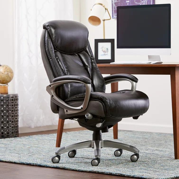 Serta Lautner Executive Office Chair, SmartLayers and ComfortCoils Technology, Adjustable Lumbar