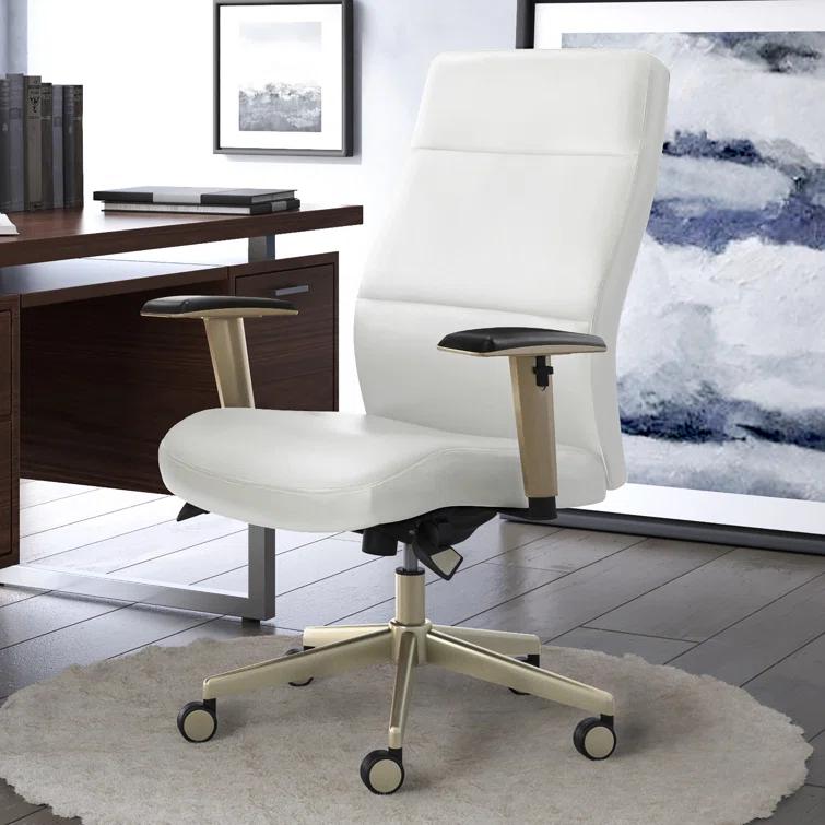 La-Z-Boy Baylor Bonded Leather Adjustable Ergonomic Executive Office Chair with Lumbar Support