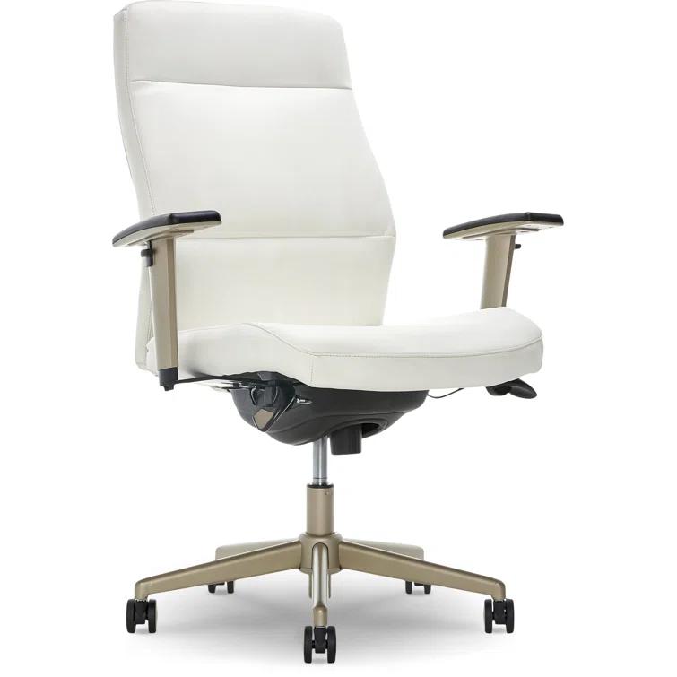 La-Z-Boy Baylor Bonded Leather Adjustable Ergonomic Executive Office Chair with Lumbar Support