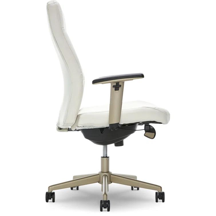 La-Z-Boy Baylor Bonded Leather Adjustable Ergonomic Executive Office Chair with Lumbar Support