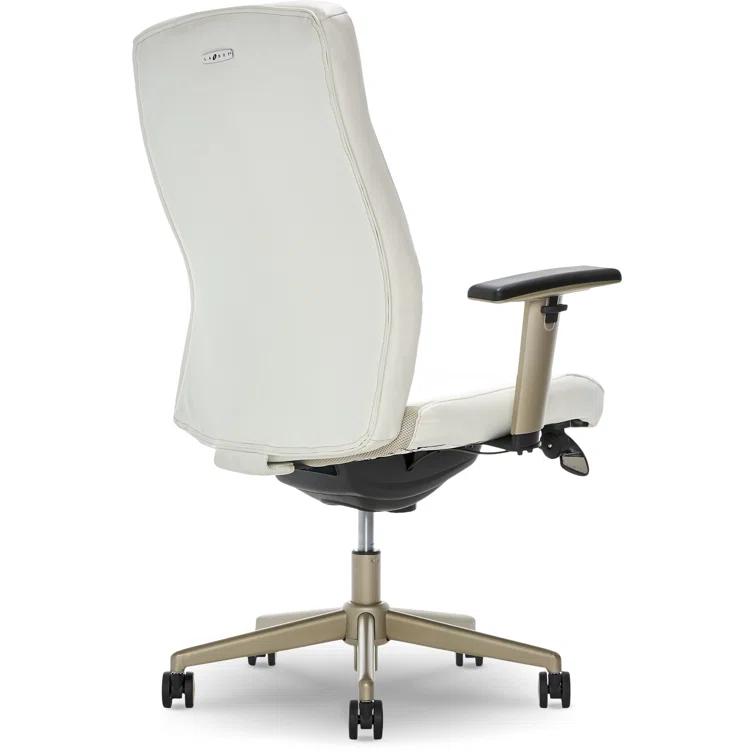 La-Z-Boy Baylor Bonded Leather Adjustable Ergonomic Executive Office Chair with Lumbar Support