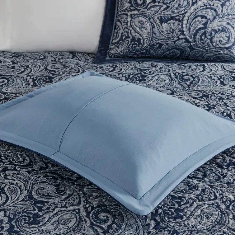 Madison Park Aubrey 5 Piece Jacquard Bedspread Set with Throw Pillows