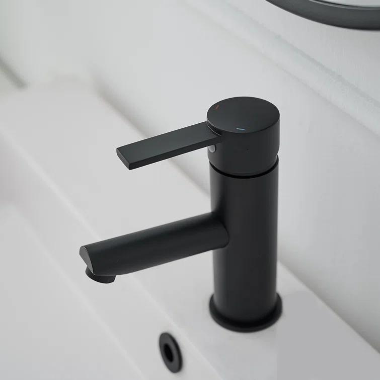VIBRANTBATH A-96054-Black Single-Hole Single-handle Bathroom Faucet