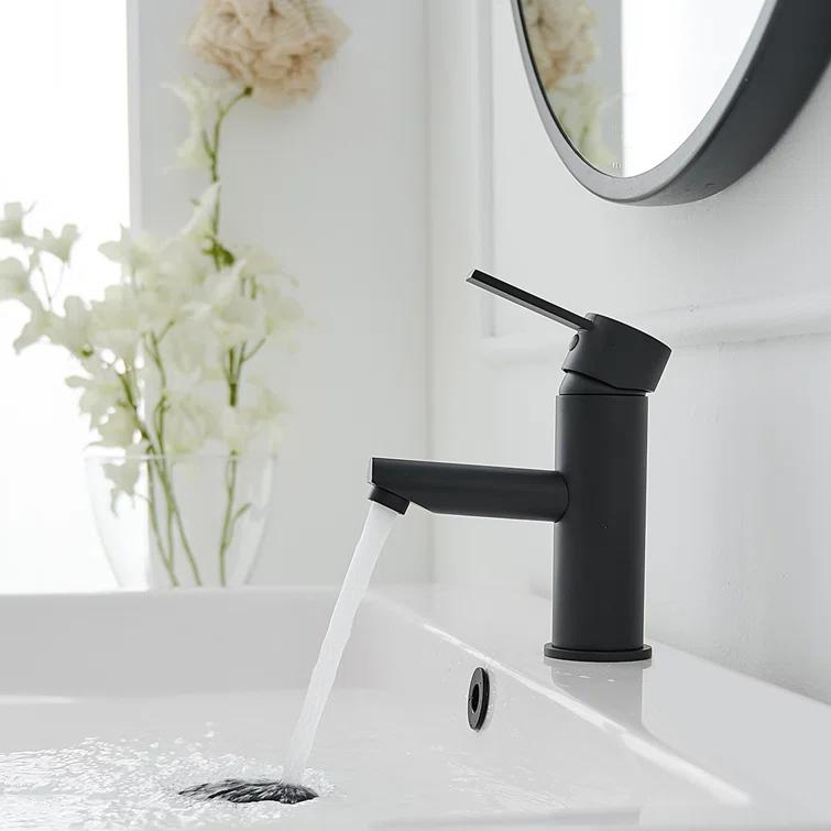 VIBRANTBATH A-96054-Black Single-Hole Single-handle Bathroom Faucet