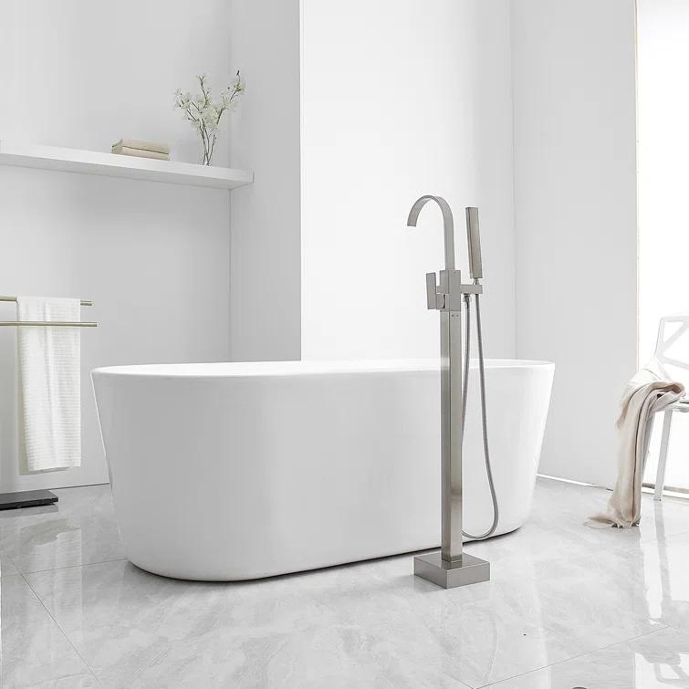 VIBRANTBATH A-97011-N 1 Handle Floor Clawfoot Tub Faucet with Diverter