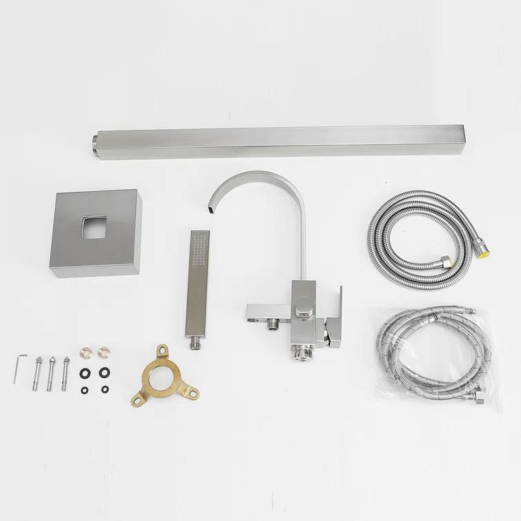 VIBRANTBATH A-97011-N 1 Handle Floor Clawfoot Tub Faucet with Diverter