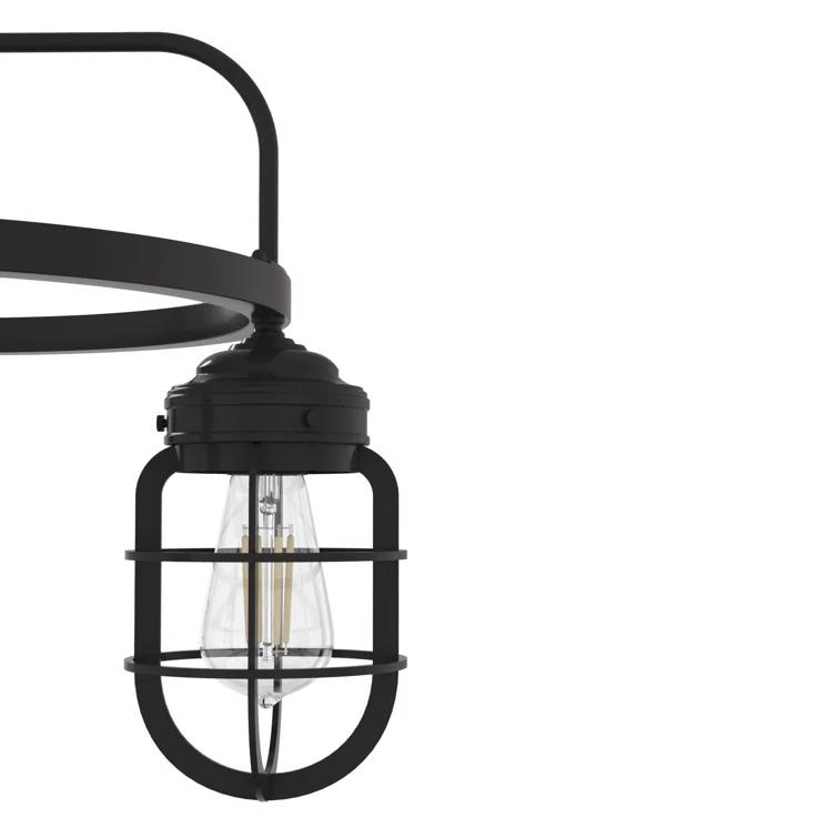 Starklake 3 Light Chandelier Statement Wagon Wheel Chandelier