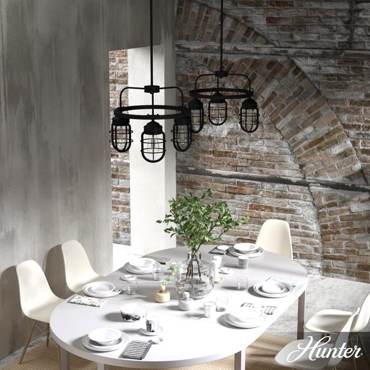 Starklake 3 Light Chandelier Statement Wagon Wheel Chandelier