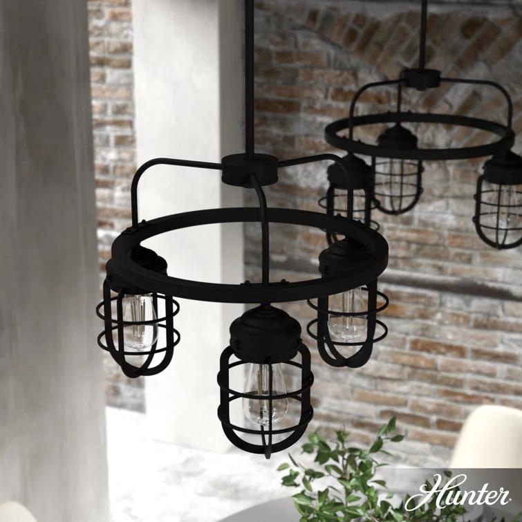 Starklake 3 Light Chandelier Statement Wagon Wheel Chandelier