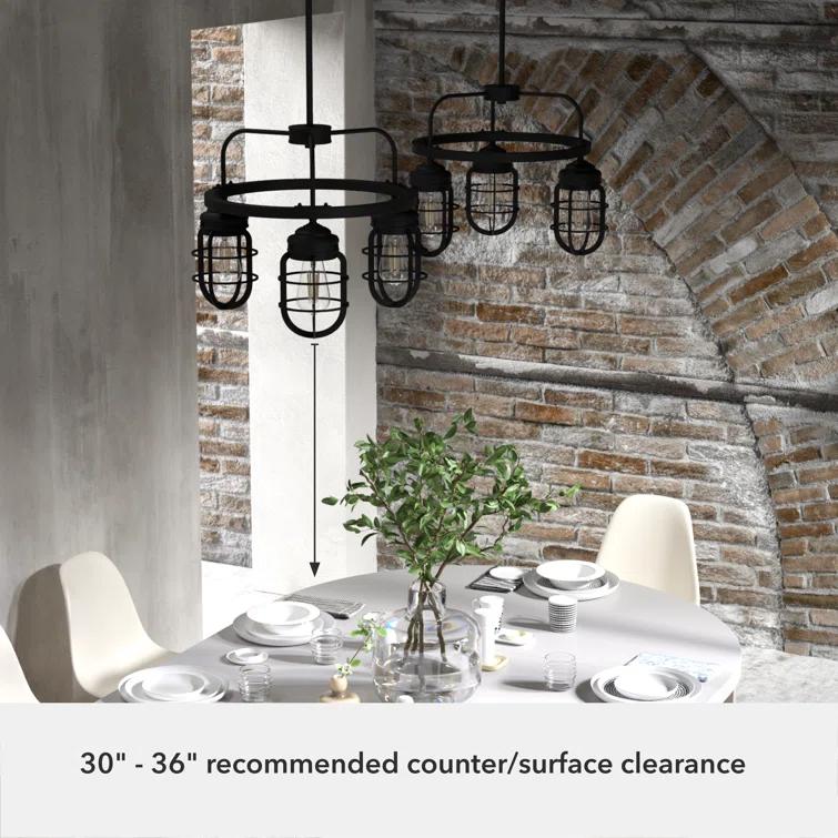 Starklake 3 Light Chandelier Statement Wagon Wheel Chandelier
