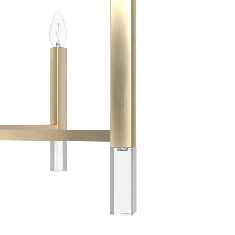 Sunjai 9 Light 2-Tier Sputnik Modern Linear Chandelier