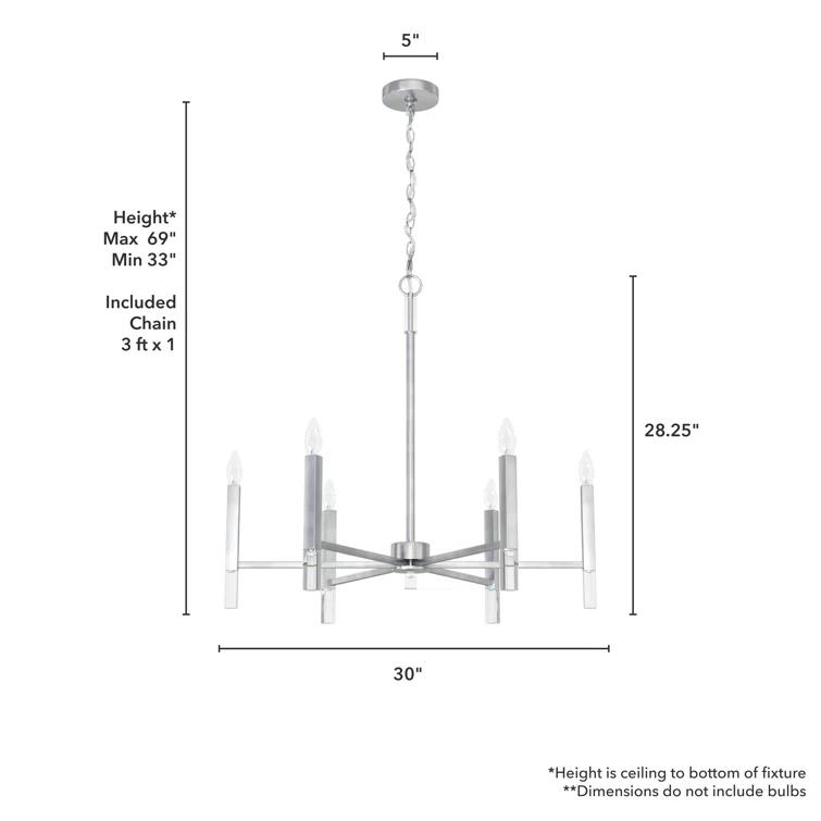Hunter Sunjai 6 Light Chandelier Light Fixture