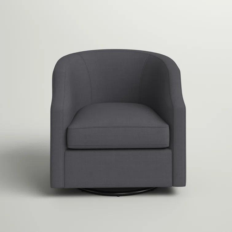 Debbie 77.47cm Wide Polyester Swivel Barrel Chair