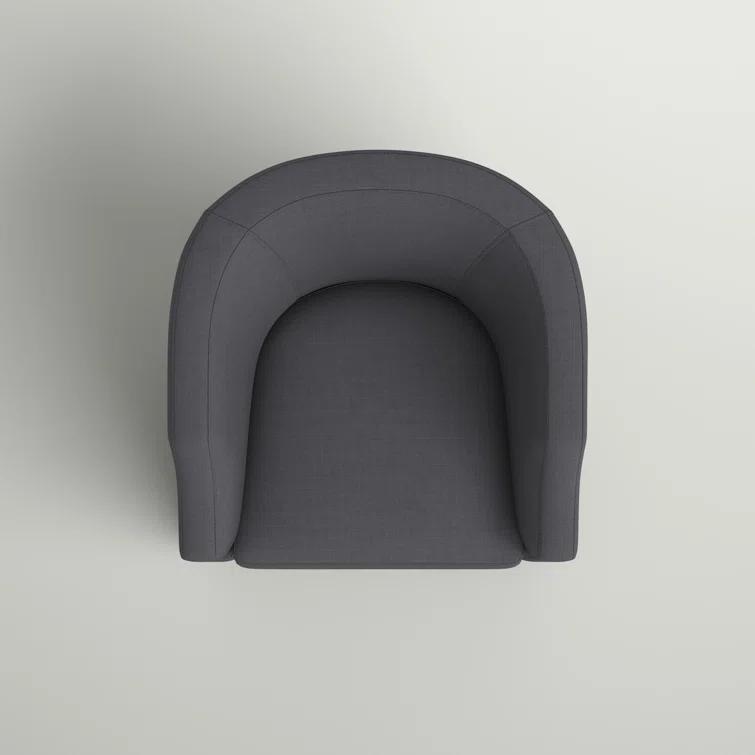 Debbie 77.47cm Wide Polyester Swivel Barrel Chair