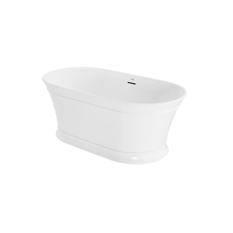 Serafina® 59" x 32" Freestanding Soaking Acrylic Bathtub with Faucet
