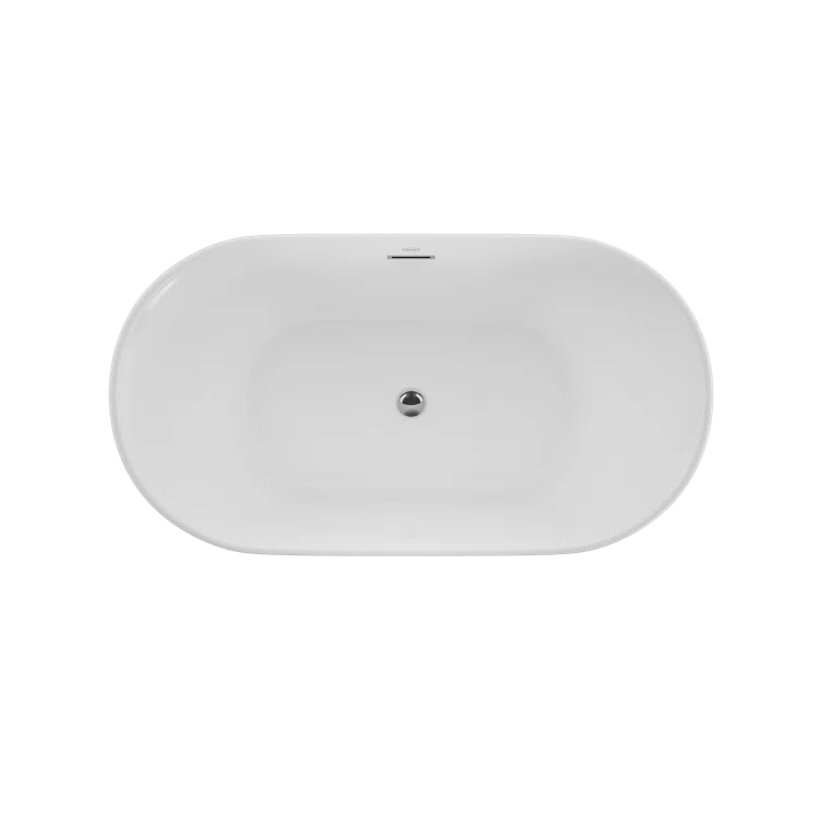 Serafina® 59" x 32" Freestanding Soaking Acrylic Bathtub with Faucet