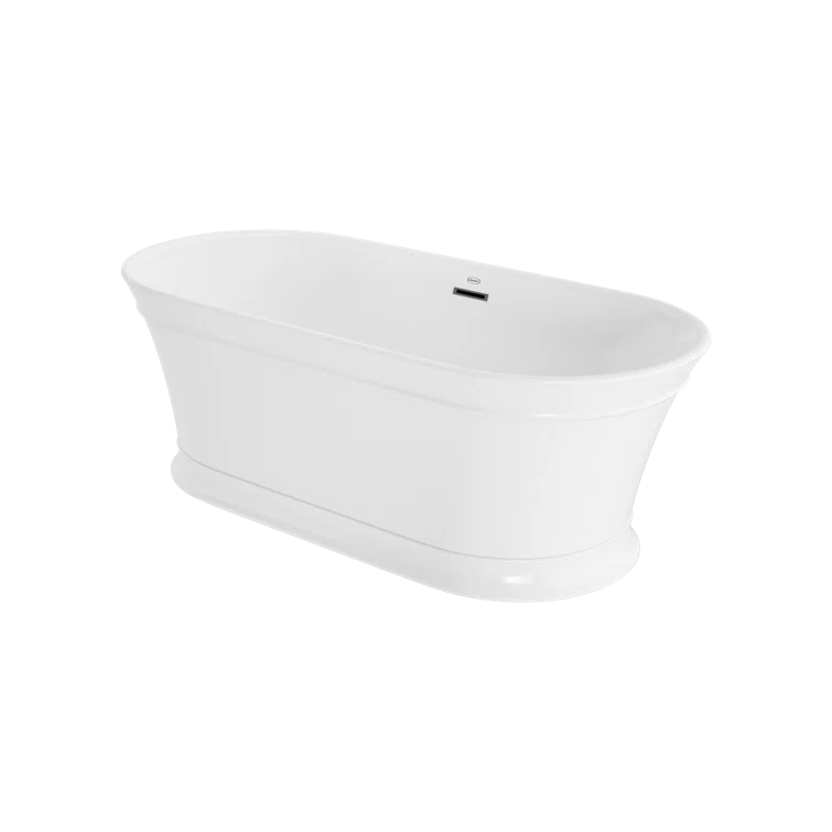 Lyndsay 67" x 32" Freestanding Soaking Acrylic Bathtub with Faucet