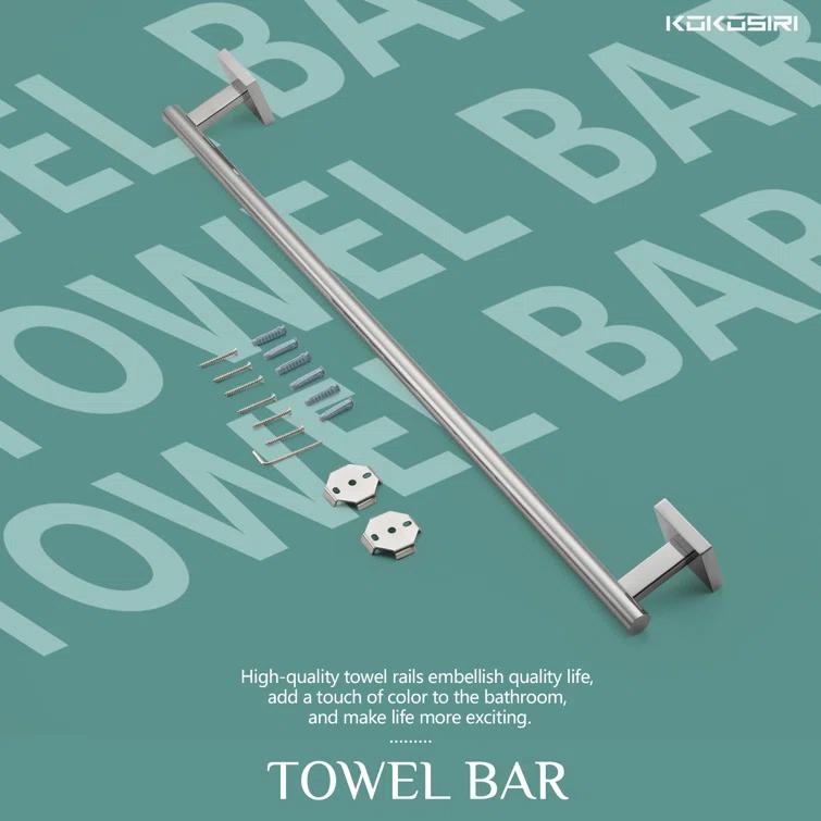 24" Bathroom Towel Bar Wall Mounted