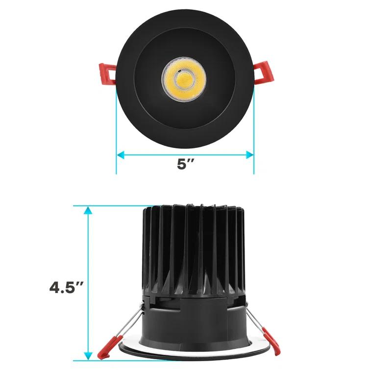 4" Regressed Selectable CCT New Construction LED Canless Recessed Lighting Kit