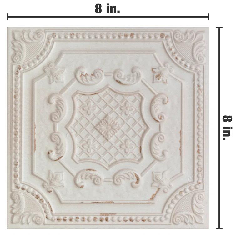 Fitz 8" x 8" Ceramic Patterned Wall Tile
