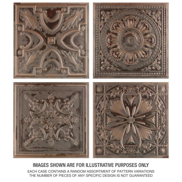 Fitz 8" x 8" Ceramic Patterned Wall Tile